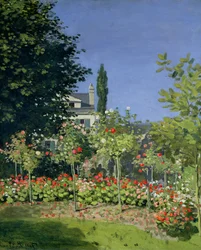 Bloeiende tuin in Sainte-Adresse, c.1866